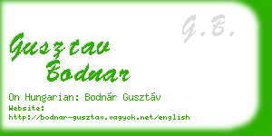 gusztav bodnar business card