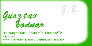 gusztav bodnar business card